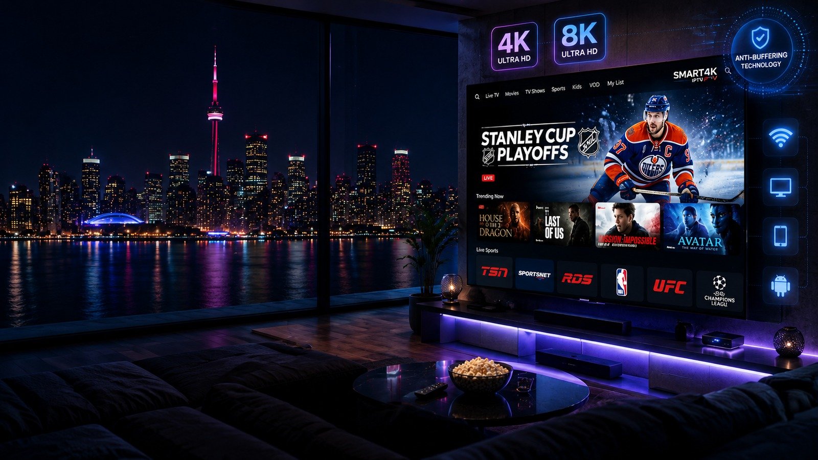 Best IPTV Canada 2026 guide covering 4K and 8K streaming, channel lineup and pricing plans