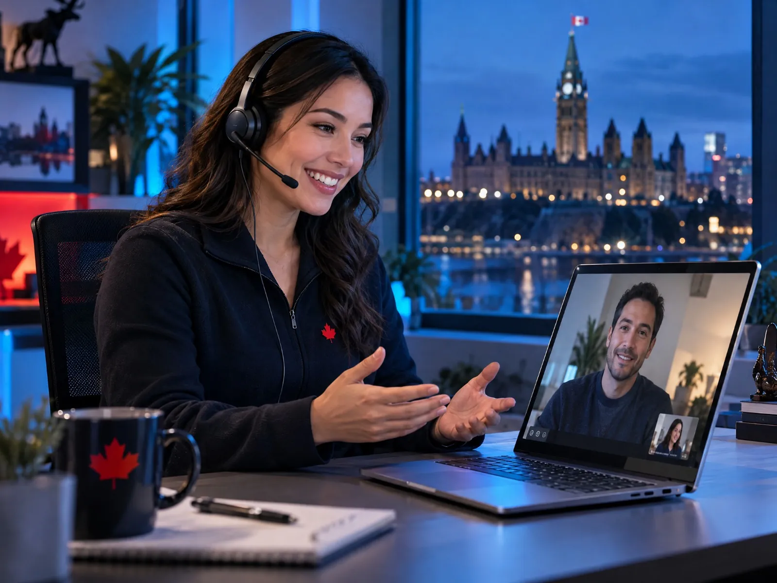 Support representative helping an Ottawa IPTV customer with setup